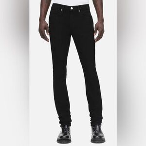 Frame Denim L'Homme Noir Dark Gray Ultra Stretch Cotton Skinny Jeans Size 38